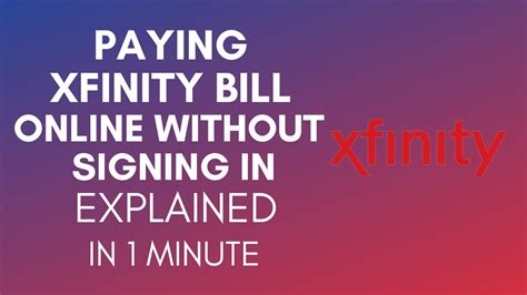 You only need the payment information. . Pay xfinity bill without signing in